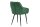 Chaise de salle à manger avec accoudoirs velours métal vert noir