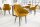 Fauteuil velours métal jaune noir Moderne RITA