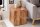 Table dappoint en bois de manguier massif L : 40 cm avec roulettes polyvalent