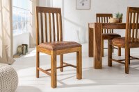 Chaise de salle à manger en bois de sheesham avec...