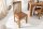 Chaise de salle à manger en bois de sheesham avec rembourrage style colonial