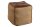 Tabouret rembourré Cuir Lin Marron L : 45 cm Cube