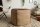 Tabouret rembourré Cuir Lin Marron L : 45 cm Cube