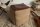 Tabouret rembourré Cuir Lin Marron L : 45 cm Cube
