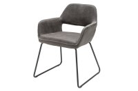Chaise de salle à manger Bauhaus design gris noir...