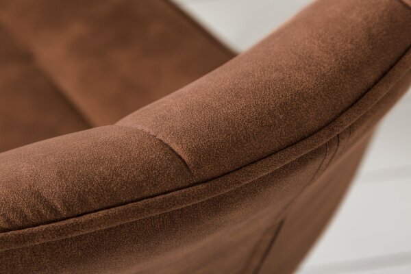 Chaise à bascule salle à manger marron noir en tissu métal