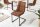 Chaise à bascule salle à manger marron noir en tissu métal