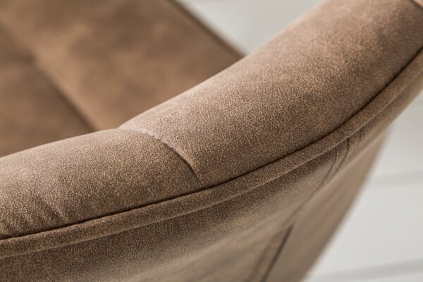 Chaise cantilever beige noir en tissu métal