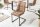 Chaise cantilever beige noir en tissu métal