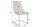 Chaise cantilever beige noir en tissu métal