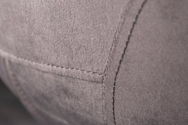 Chaise de salle à manger velours métal gris noir rétro