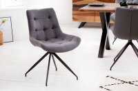 Chaise de salle à manger sans accoudoirs Gris en...