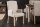 Chaise de salle à manger Beige Tissu Bois Chesterfield avec accoudoirs