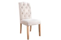 Chaise de salle à manger Beige Tissu Bois sans...