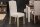 Chaise de salle à manger Beige Tissu Bois sans accoudoirs Chesterfield