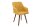 Chaise de salle à manger jaune marron en tissu bois avec accoudoirs Skandi