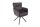 Chaise pivotante velours métal anthracite noir sans roulettes