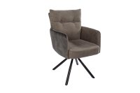 Chaise pivotante velours métal vert olive noir...