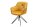Chaise de bureau pivotante en jaune noir sans roulettes velours métal