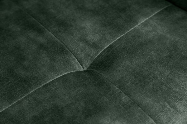 Chaise de bureau pivotante velours métal vert noir sans roulettes