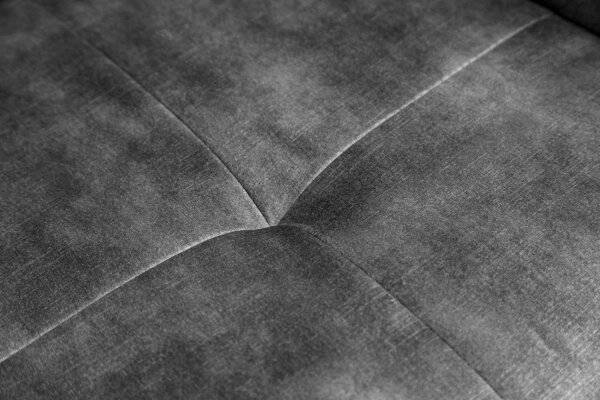 Chaise de bureau avec accoudoirs sans roulettes velours métal gris noir