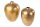 Set de 2 vases décoratifs faits main martelés uniques en or