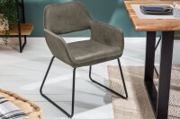 Chaise de salle à manger Taupe Noir Bauhaus Tissu...