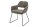 Chaise de salle à manger Taupe Noir Bauhaus Tissu Métal LILLE