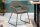 Chaise de salle à manger Taupe Noir Bauhaus Tissu Métal LILLE