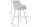Tabouret de bar velours métal avec dossier gris noir RITA