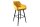 Chaise de comptoir avec dossier velours métal jaune noir