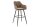 Tabouret de bar avec dossier Tissu Métal Taupe Noir Moderne