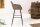 Tabouret de bar avec dossier Tissu Métal Taupe Noir Moderne