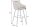 Tabouret de bar avec dossier Tissu Métal Taupe Noir Moderne
