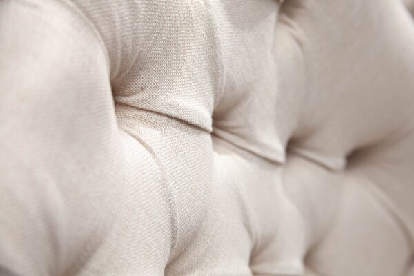 Chaise de salle à manger sans accoudoirs Beige Tissu Bois Chesterfield