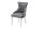 Chaise de salle à manger Gris Argent en velours Acier inoxydable Chesterfield