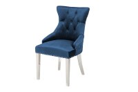 Chaise de salle à manger velours acier inoxydable...
