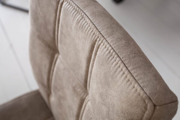 Chaise cantilever Taupe Noir Tissu Fer Moderne