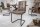 Chaise cantilever Taupe Noir Tissu Fer Moderne