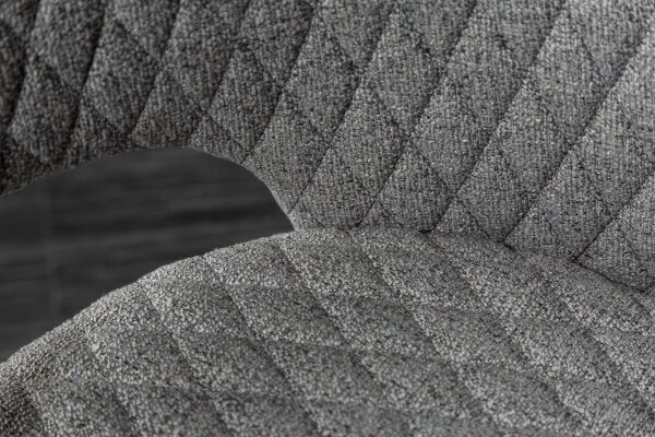 Chaise de salle à manger avec accoudoirs Rétro Gris Noir Or L : 54 cm