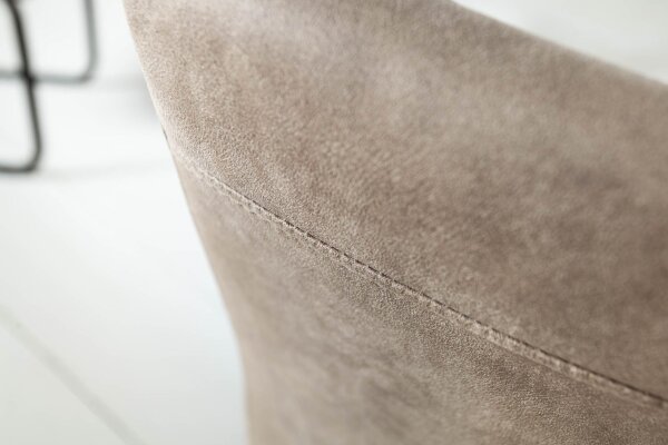Chaise à bascule sans accoudoirs Taupe Noir Tissu Métal