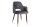 Chaise de salle à manger Revêtement en velours gris noir or avec accoudoirs
