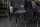 Chaise de salle à manger Revêtement en velours gris noir or avec accoudoirs