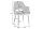 Chaise de salle à manger Revêtement en velours gris noir or avec accoudoirs