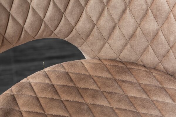 Chaise de salle à manger avec accoudoirs velours gris noir or
