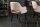 Chaise de salle à manger avec accoudoirs velours gris noir or