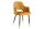 Chaise de salle à manger en velours jaune moutarde avec accoudoirs design rétro