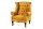 Fauteuil à oreilles Chesterfield velours bois jaune marron L : 85 cm RODRA