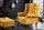 Fauteuil à oreilles Chesterfield velours bois jaune marron L : 85 cm RODRA