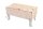 Tabouret velours bois 45 x 80 cm en jaune marron Chesterfield